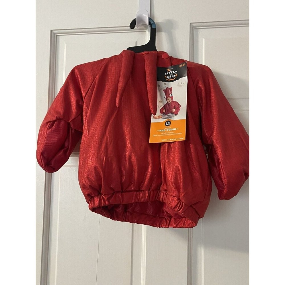 Hyde & Eek 6-12 Months Toddler Red Squid Costume Infant Pullover